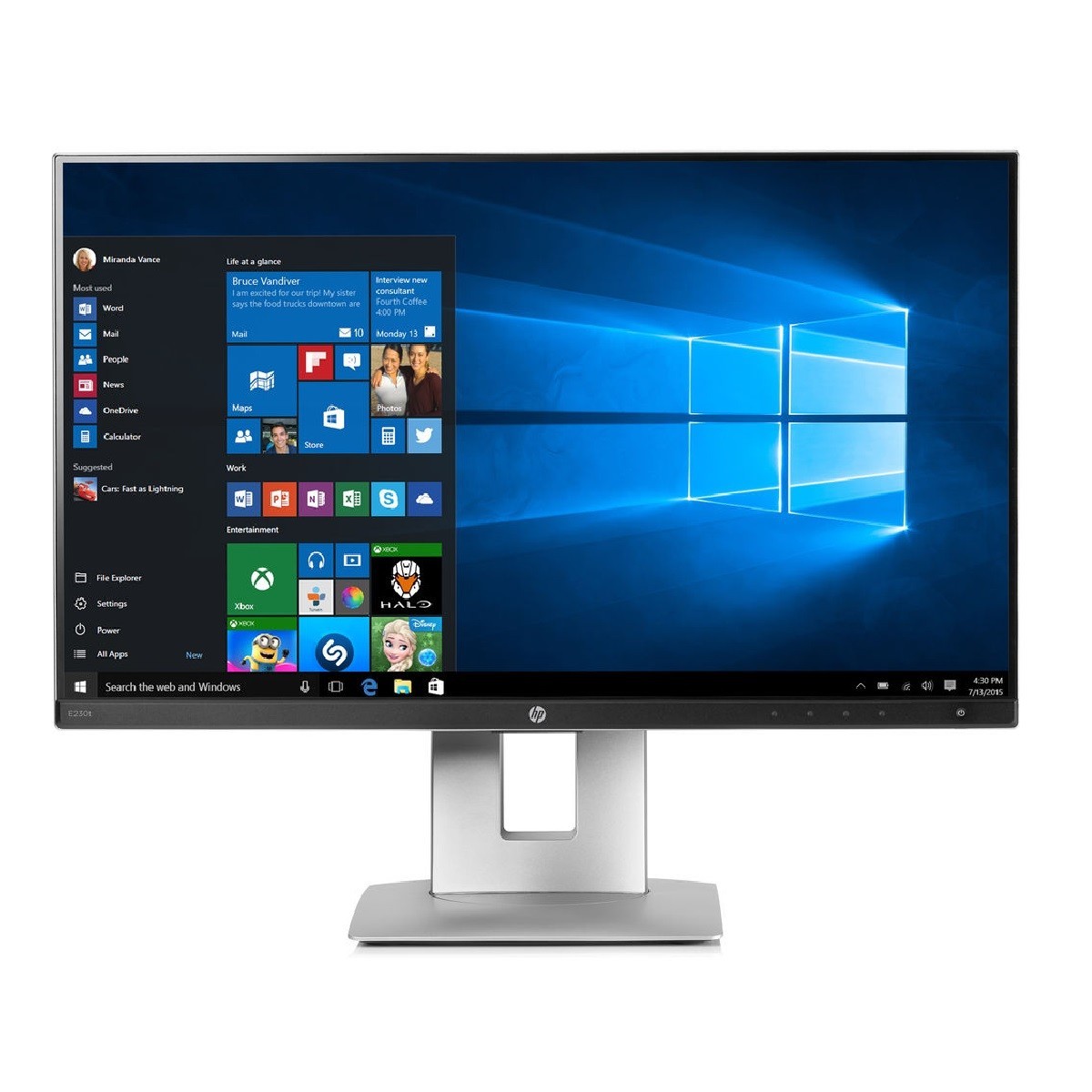 HP EliteDisplay E230t 23" 16:9 IPS Touchscreen Monitor - ( Renewed )