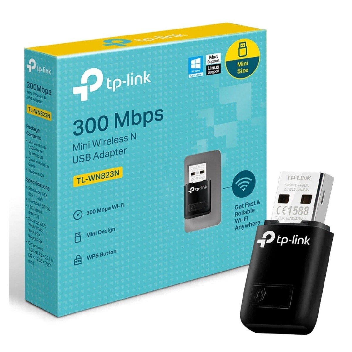 TP-Link TL-WN823N 300Mbps Wireless N Mini USB Adapter