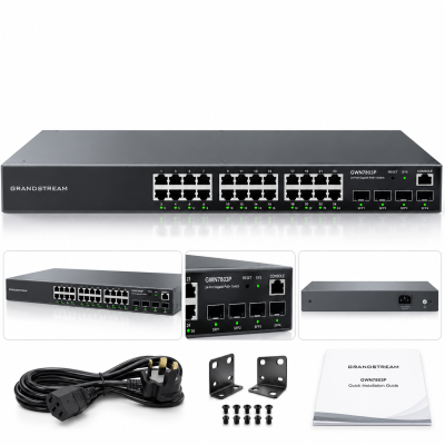 24-Port Gigabit PoE+ Grandstream GWN7803P Compliant Managed Network Switch