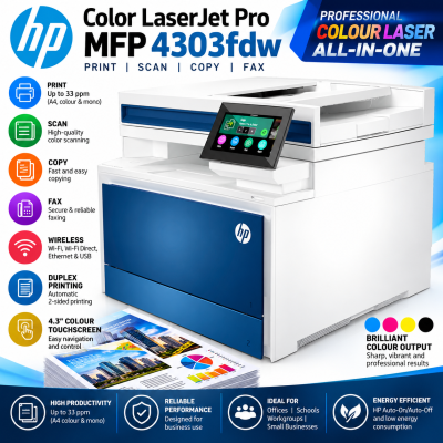 HP Color LaserJet Pro MFP 4303fdw Printer