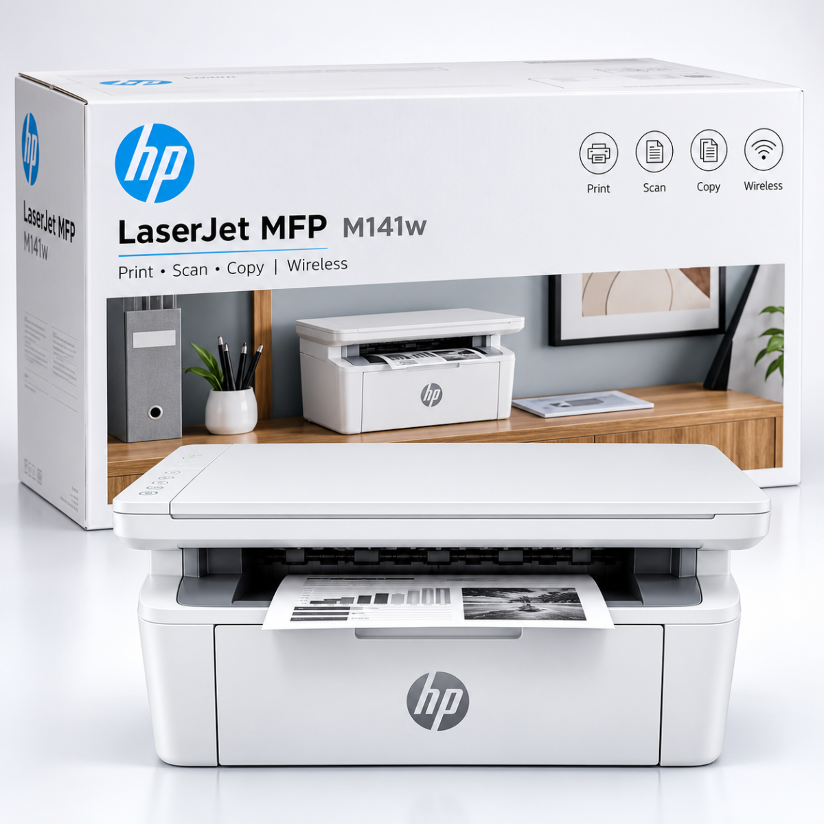 HP MFP M141w LaserJet Wireless Monochrome Laser Printer – Print, Scan & Copy