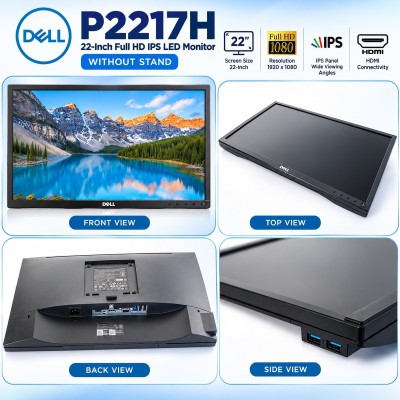 Dell P2217H 22-inch Full HD IPS LED monitor with HDMI and DisplayPort connectivity, supplied without monitor stand. | Ghana