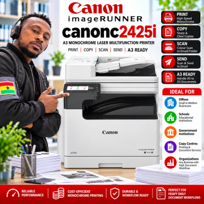Canon 2425i mageRUNNER A3 Monochrome Laser Multifunction Printer – Print, Copy, Scan | Danny Computers, Ghana