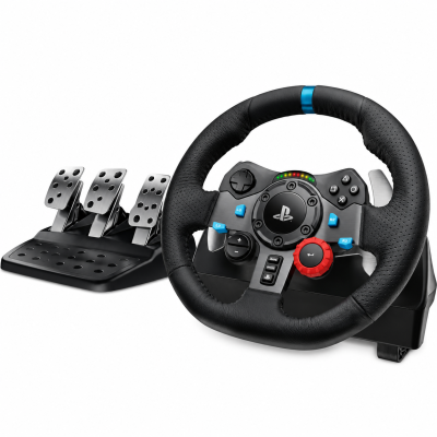 Logitech G29 Driving Force racing steering wheel with leather-wrapped wheel, stainless-steel paddle three-pedal unit | Ghana