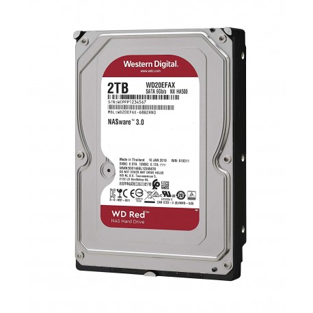 WD Red 2TB NAS Hard Drive - 5400 RPM Class, SATA 6 GB/S, 256MB Cache, 3.5" - WD20EFAX